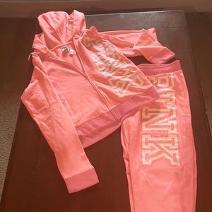 Pink /Victoria’s Secret Hoodie and sweatpants set